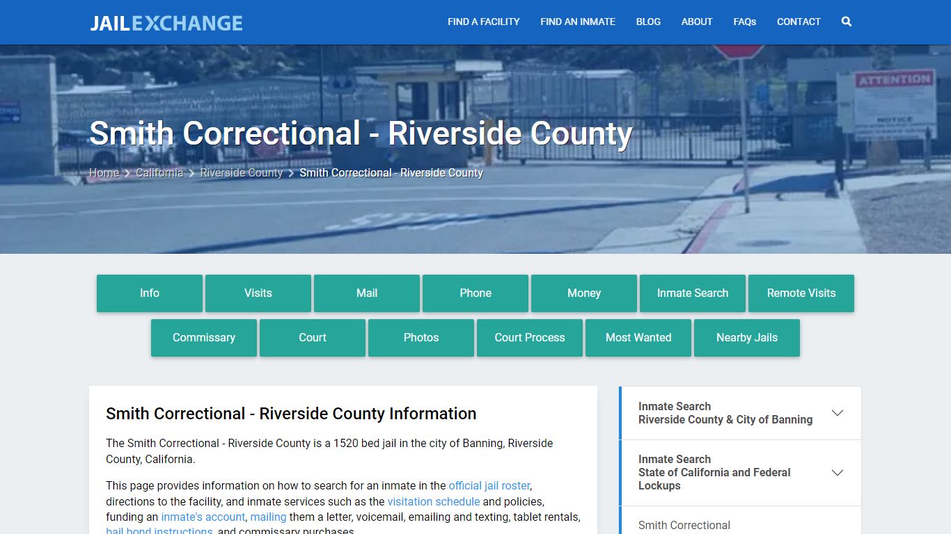 Riverside County, CA Inmate Search, Information - Jail Exchange